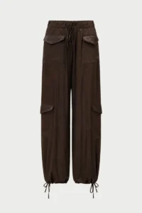 PANTALONE CARGO IN TESSUTO FLUIDO -PINK MEMORIES
