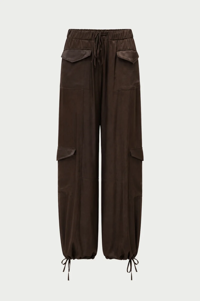 still_life_sito_e-commerce_41 PANTALONE CARGO IN TESSUTO FLUIDO -PINK MEMORIES - immagine 1