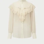 CAMICIA CON ROUCHES E PIZZO-PINK MEMORIES