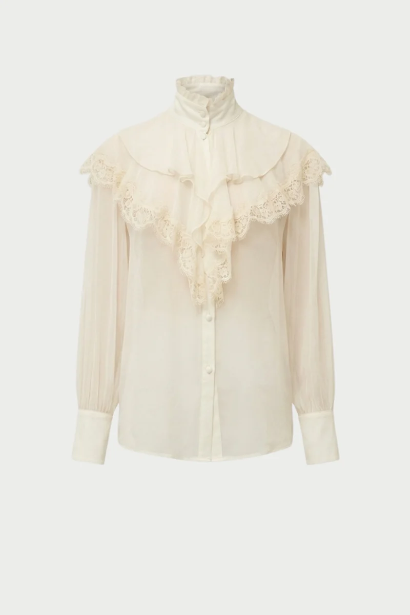 still_life_sito_e-commerce_48 CAMICIA CON ROUCHES E PIZZO-PINK MEMORIES - immagine 1